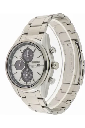 Seiko Akcesoria, Mężczyzna, Biały, ONE SIZE, Sportowy Chronograf Kwarcowy Zegarek Solar
