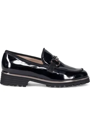 SANGIORGIO Buty, Kobieta, Czarny, 36 1/2 EU, Czarny lakierowany mokasyn
