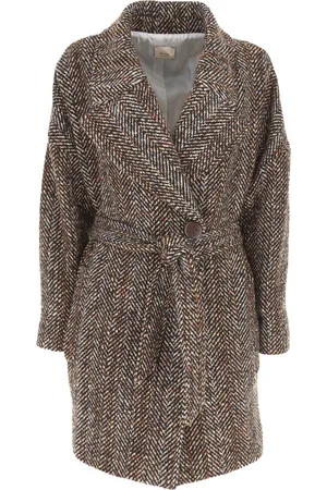 ALYSI Płaszcze, Kobieta, Wielobarwność, S, Single-Breasted Coats
