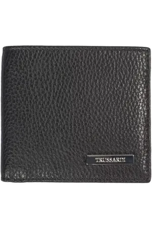 Trussardi Akcesoria, Mężczyzna, Czarny, ONE SIZE, Portfel z tłoczonej skóry dla mężczyzn