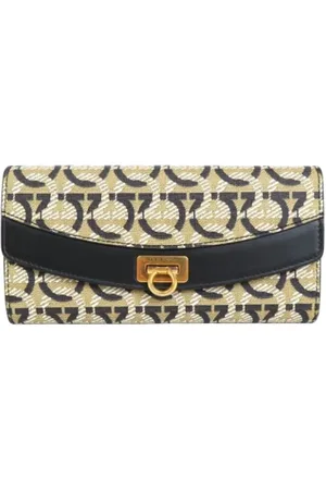 Salvatore Ferragamo Pre-owned, Kobieta, Czarny, ONE SIZE, Czarna skórzana portmonetka Salvatore Ferragamo