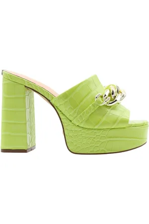 Guess Buty, Kobieta, Zielony, 40 EU, Skóra, Sandały na wysokim obcasie