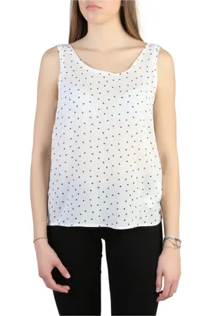 Emporio Armani Koszulki, Kobieta, Biały, S, T-shirt bez rękawów