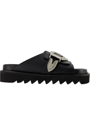 TOGA PULLA Buty, Kobieta, Czarny, 36 EU, Skóra, Klapki