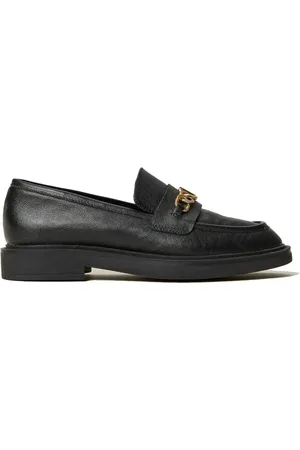 Twin-Set Buty, Kobieta, Czarny, 36 EU, Czarne płaskie buty dla kobiet