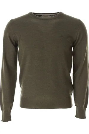 BROOKSFIELD Swetry, Mężczyzna, Zielony, XL, Round-neck Knitwear