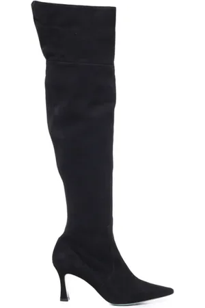 Fratelli Russo Buty, Kobieta, Czarny, 39 EU, Zamsz, Over-knee Botki