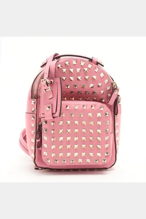 VALENTINO Pre-owned, Kobieta, Różowy, ONE SIZE, Len, Pre-owned Leather backpacks