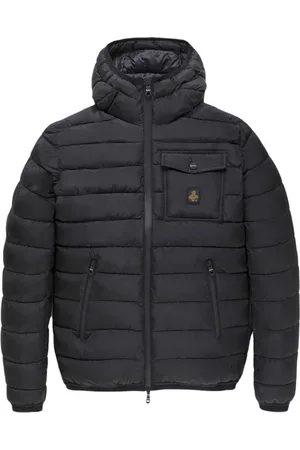 RefrigiWear Kurtki, Mężczyzna, Czarny, L, Czarne Płaszcze dla Mężczyzn