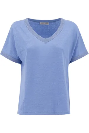 LE TRICOT PERUGIA Koszulki, Kobieta, Niebieski, L, T-Shirts