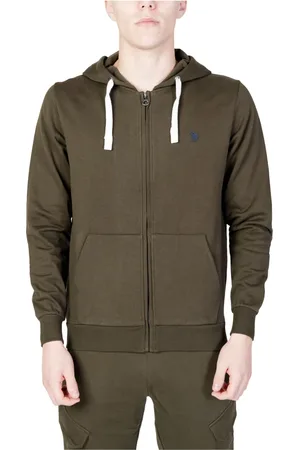 U.S. Polo Assn. Bluzy, Mężczyzna, Zielony, M, Męska bluza z kapturem