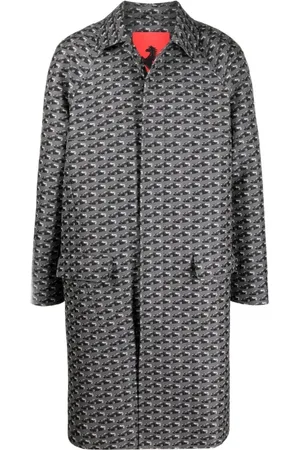 FERRARI Płaszcze, Mężczyzna, Szary, L, Double-Breasted Coats