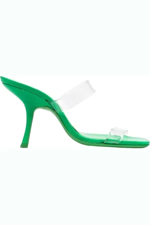 By Far Buty, Kobieta, Zielony, 38 EU, Zielone mules Clara, Podnieś swój styl