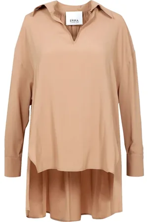 ERIKA CAVALLINI Sukienki, Kobieta, Beżowy, S, Long Sleeve Tops