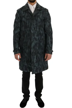 Dolce & Gabbana Płaszcze, Mężczyzna, Szary, M, Rayon, Kamizelka kamuflażowa