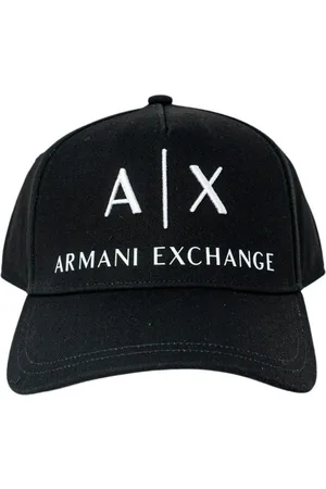 Armani Exchange Akcesoria, Mężczyzna, Czarny, ONE SIZE, Czarna Czapka Męska
