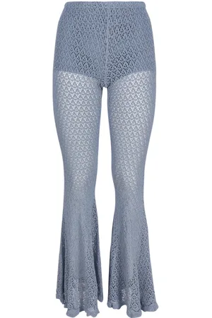 BLUMARINE Spodnie, Kobieta, Niebieski, M, Wide Trousers