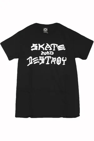 Thrasher Koszulki, Mężczyzna, Czarny, L, T-Shirts
