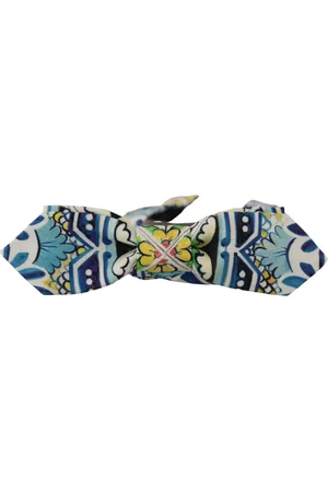 Dolce & Gabbana Akcesoria, Mężczyzna, Wielobarwność, ONE SIZE, Regulowany Kolorowy Motyw Majolika Muszka