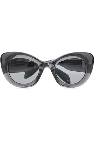 Alexander McQueen Akcesoria, Kobieta, Szary, ONE SIZE, Modne okulary przeciwsłoneczne dla kobiet