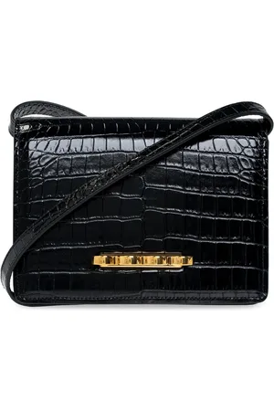 Alexander McQueen Torebki, Kobieta, Czarny, ONE SIZE, Czarna Four Ring Crossbody Bag