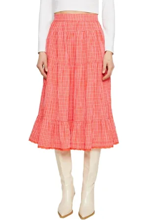 Naf-naf Spódnice, Kobieta, Różowy, XS, Midi Skirts