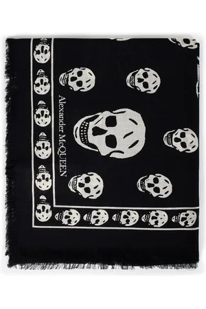 Alexander McQueen Akcesoria, Kobieta, Czarny, ONE SIZE, Czarny Szal Zimowy - Stylowy i Ciepły