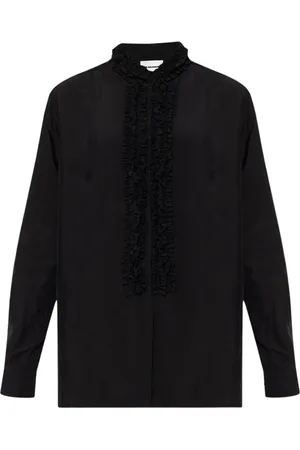 Jil Sander Bluzki, Kobieta, Czarny, S, Koszula z falbanami