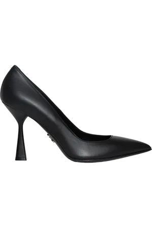 SERGIO LEVANTESI Buty, Kobieta, Czarny, 40 EU, Czarne Skórzane Czółenka Kira - Obcas 7 cm