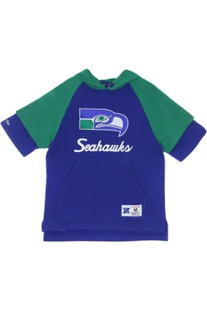 Mitchell & Ness Bluzy, Mężczyzna, Niebieski, S, Bluza z kapturem z kapturem z kapturem