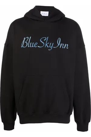 BLUE SKY INN Bluzy, Mężczyzna, Czarny, L, Bluzy z kapturem