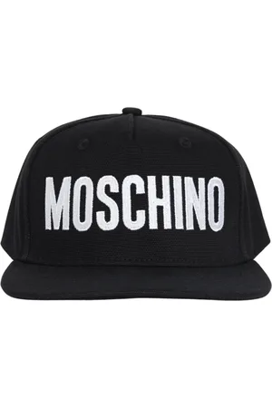 Moschino Akcesoria, Mężczyzna, Czarny, ONE SIZE, Czarna Czapka z Logo Haftem