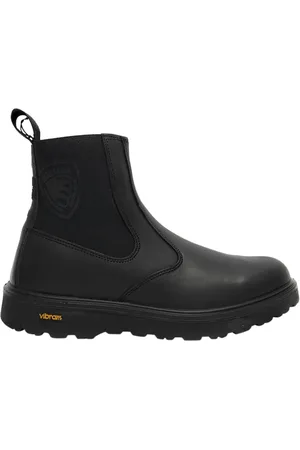 Blauer Buty, Mężczyzna, Czarny, 44 EU, Czarne Skórzane Buty