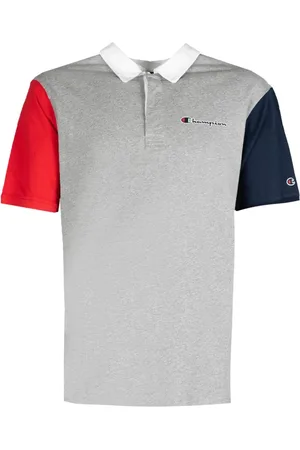 Champion Koszulki, Mężczyzna, Czerwony, S, Koszulka Polo z Kołnierzykiem i Guzikami