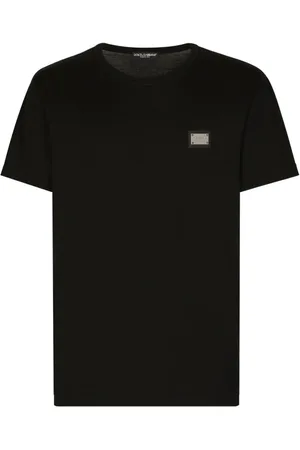 Dolce & Gabbana Koszulki, Mężczyzna, Czarny, M, T-shirt z logo