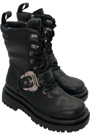 VERSACE Buty, Kobieta, Czarny, 40 EU, Egro Militarne Buty Skórzane