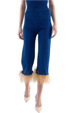 Dixie Spodnie, Kobieta, Niebieski, L, P223T060 Pantaloni Cropged