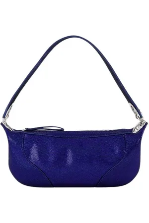 By Far Torebki, Kobieta, Niebieski, ONE SIZE, Niebieska Skórzana Mini Amira Hobo Bag