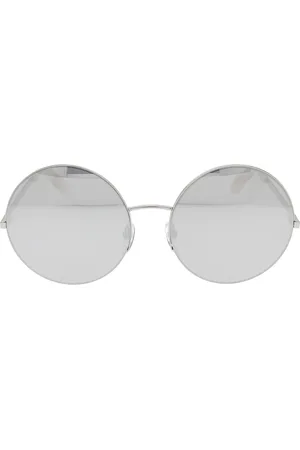 Victoria Beckham Akcesoria, Kobieta, Szary, ONE SIZE, Minimalistyczne okrągłe okulary przeciwsłoneczne