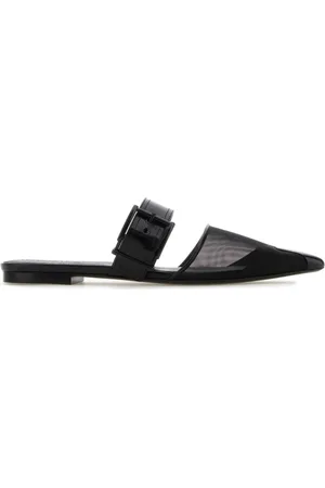 Alexander McQueen Buty, Kobieta, Czarny, 38 EU, Czarne mulesy punk z siatką i skórą