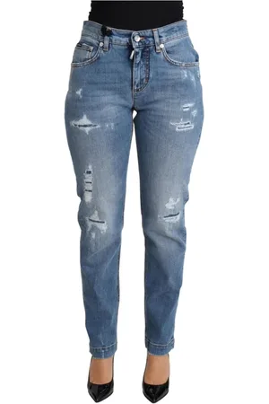 Dolce & Gabbana Jeansy, Kobieta, Niebieski, 2XS, Niebieskie Wysokie Jeansyy Skinny