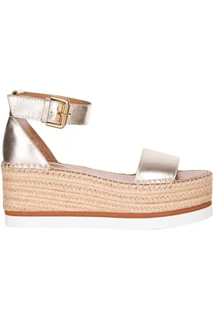 See by Chloé Buty, Kobieta, Szary, 40 EU, Eleganckie Płaskie Sandały dla Kobiet