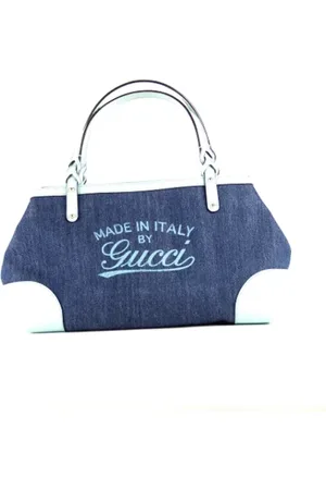 Gucci Pre-owned, Kobieta, Niebieski, ONE SIZE, Denim, Używana niebieska torba Gucci z denimu