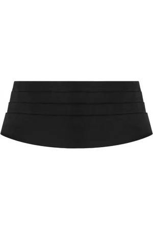 Dolce & Gabbana Akcesoria, Kobieta, Czarny, S, Czarny Jedwabny Pasek z Złożonym Wzorem