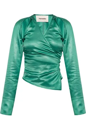Nanushka Bluzki, Kobieta, Zielony, M, Mado Top