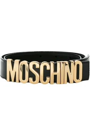 Moschino Akcesoria, Kobieta, Czarny, S, Pasek skórzany z logo