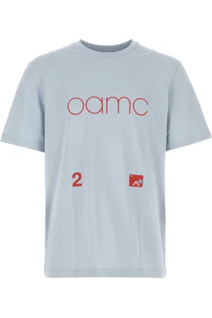 OAMC Koszulki, Mężczyzna, Niebieski, S, Jasnoniebieska bawełniana koszulka oversize
