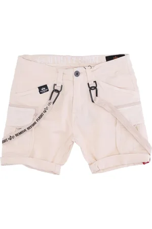 Alpha Industries Szorty, Mężczyzna, Biały, W34, Short Shorts