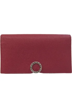 Bvlgari Pre-owned, Kobieta, Czerwony, ONE SIZE, Skóra, Pre-owned skórzane portfele