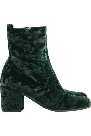 Kennel & Schmenger Buty, Kobieta, Czarny, 37 EU, Skóra, Welwetowe Botki na Obcasie w Stylu Skarpety